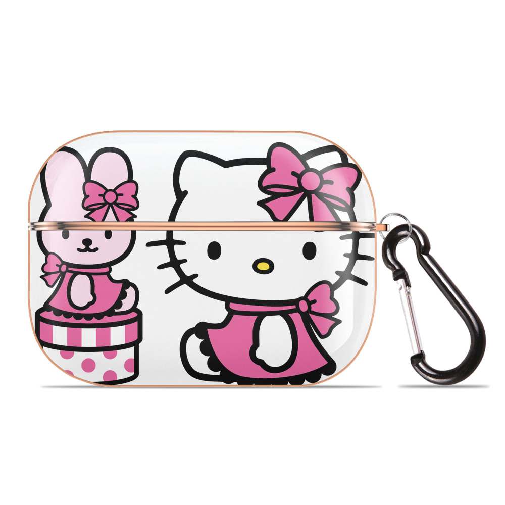 （画像用） Hello Kitty ハローキティ 【AirPods Pro用】ハードシェル保護ケース｜耐衝撃・防指紋・カラビナ付き商品仕様