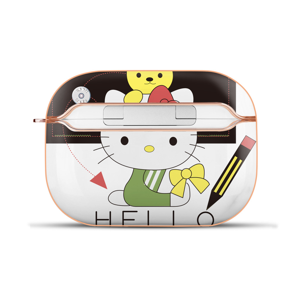 （画像用） Hello Kitty ハローキティ 【AirPods Pro用】ハードシェル保護ケース｜耐衝撃・防指紋・カラビナ付き商品仕様