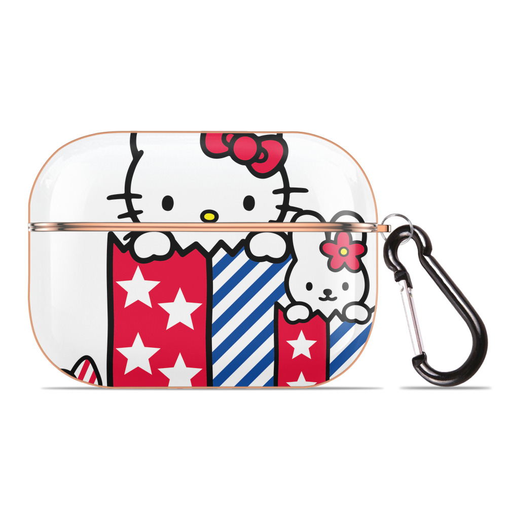 （画像用） Hello Kitty ハローキティ 【AirPods Pro用】ハードシェル保護ケース｜耐衝撃・防指紋・カラビナ付き商品仕様