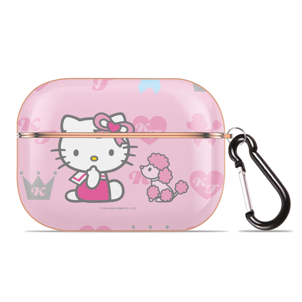 （画像用） Hello Kitty ハローキティ 【AirPods Pro用】ハードシェル保護ケース｜耐衝撃・防指紋・カラビナ付き商品仕様