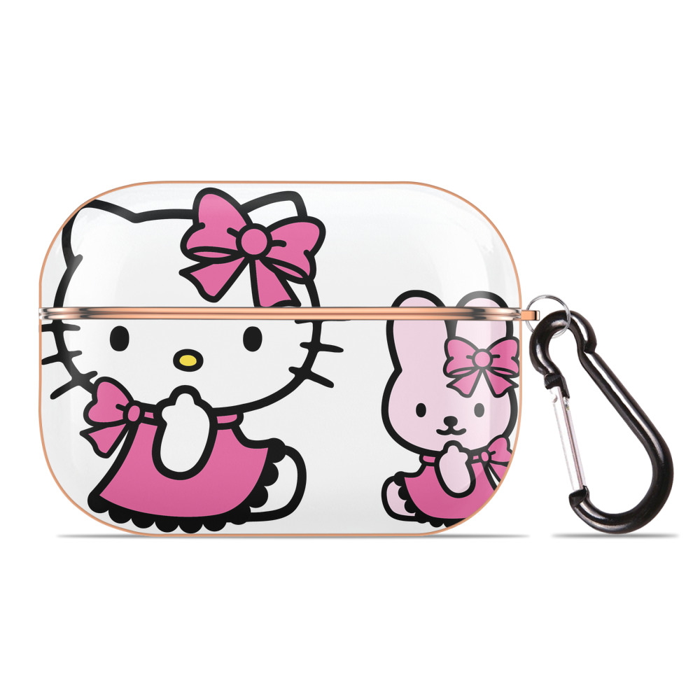 （画像用） Hello Kitty ハローキティ 【AirPods Pro用】ハードシェル保護ケース｜耐衝撃・防指紋・カラビナ付き商品仕様