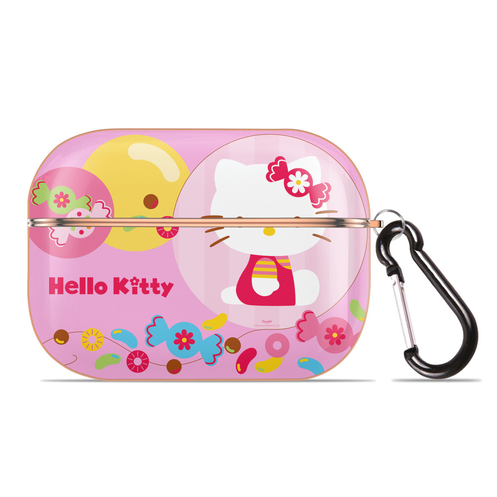 （画像用） Hello Kitty ハローキティ 【AirPods Pro用】ハードシェル保護ケース｜耐衝撃・防指紋・カラビナ付き商品仕様