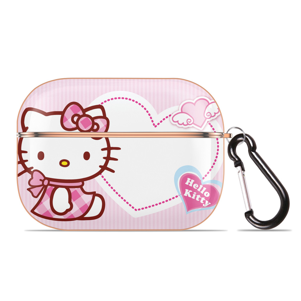 （画像用） Hello Kitty ハローキティ 【AirPods Pro用】ハードシェル保護ケース｜耐衝撃・防指紋・カラビナ付き商品仕様