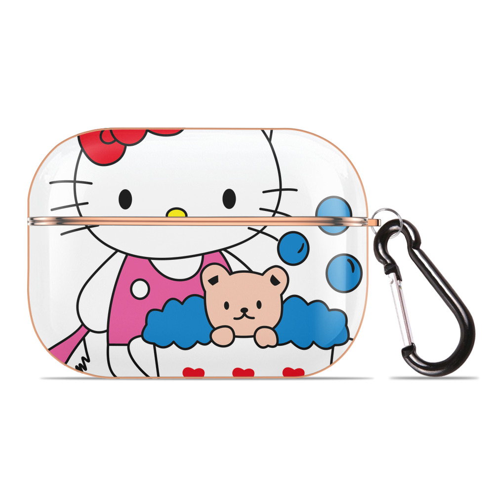 （画像用） Hello Kitty ハローキティ 【AirPods Pro用】ハードシェル保護ケース｜耐衝撃・防指紋・カラビナ付き商品仕様