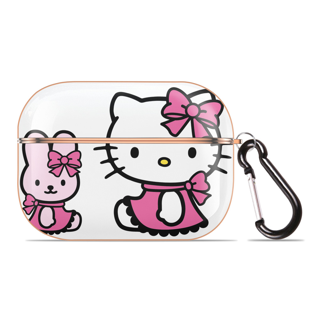 （画像用） Hello Kitty ハローキティ 【AirPods Pro用】ハードシェル保護ケース｜耐衝撃・防指紋・カラビナ付き商品仕様