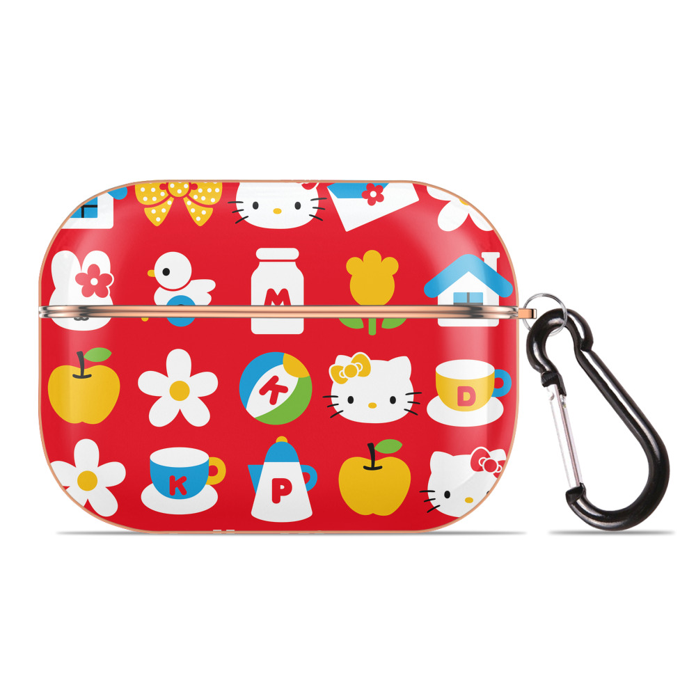 （画像用） Hello Kitty ハローキティ 【AirPods Pro用】ハードシェル保護ケース｜耐衝撃・防指紋・カラビナ付き商品仕様