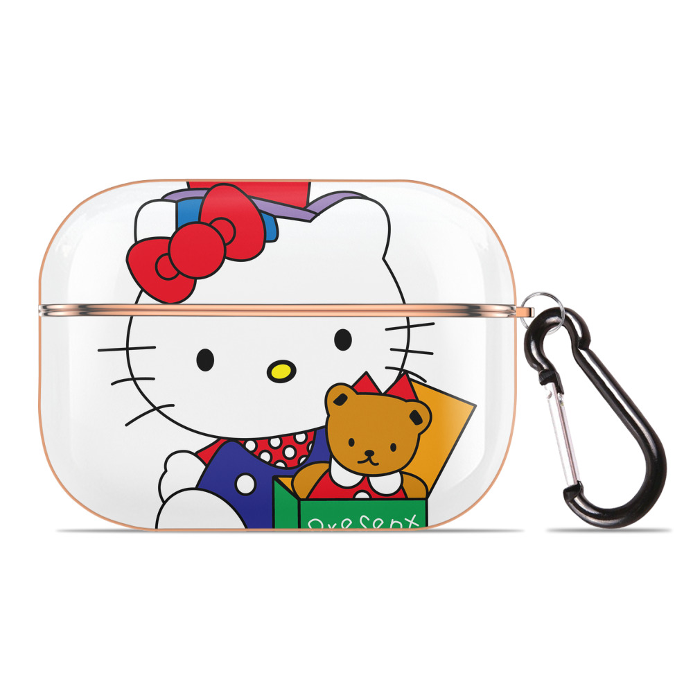 （画像用） Hello Kitty ハローキティ 【AirPods Pro用】ハードシェル保護ケース｜耐衝撃・防指紋・カラビナ付き商品仕様