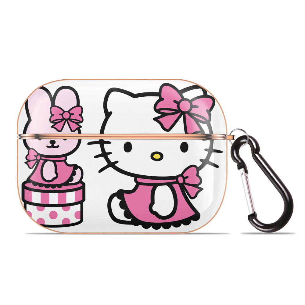 （画像用） Hello Kitty ハローキティ 【AirPods Pro用】ハードシェル保護ケース｜耐衝撃・防指紋・カラビナ付き商品仕様