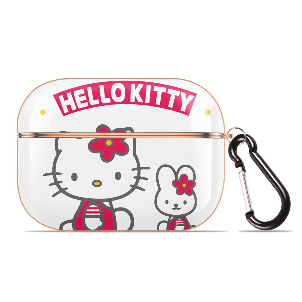 （画像用） Hello Kitty ハローキティ 【AirPods Pro用】ハードシェル保護ケース｜耐衝撃・防指紋・カラビナ付き商品仕様