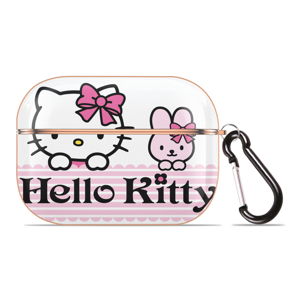 （画像用） Hello Kitty ハローキティ 【AirPods Pro用】ハードシェル保護ケース｜耐衝撃・防指紋・カラビナ付き商品仕様