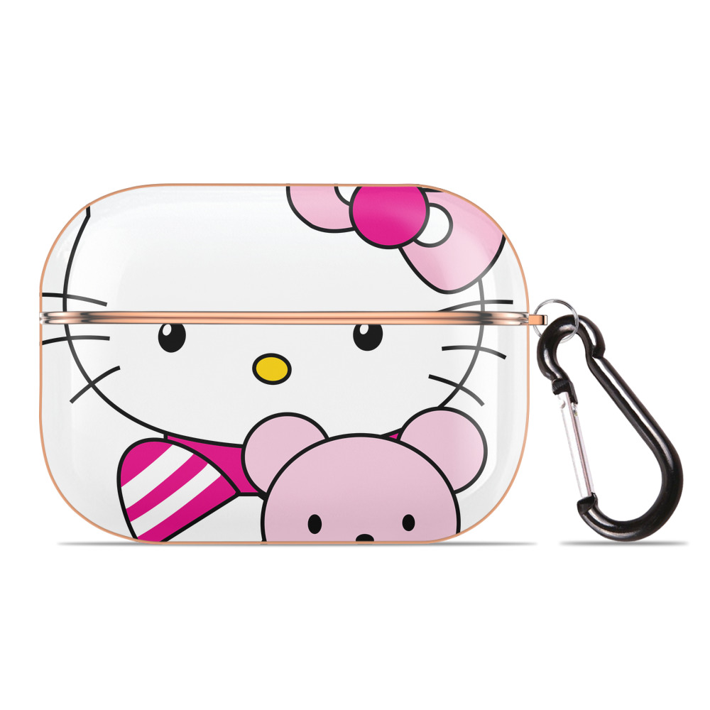 （画像用） Hello Kitty ハローキティ 【AirPods Pro用】ハードシェル保護ケース｜耐衝撃・防指紋・カラビナ付き商品仕様