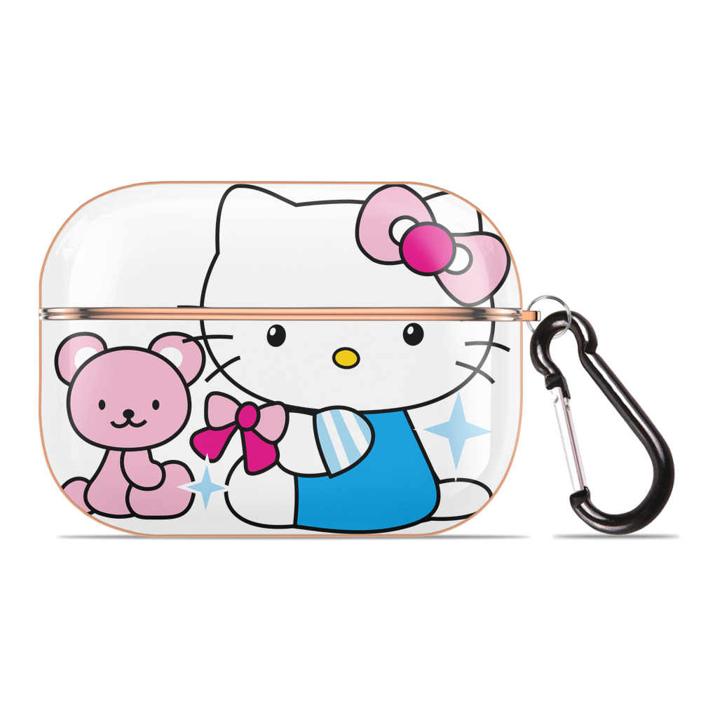 （画像用） Hello Kitty ハローキティ 【AirPods Pro用】ハードシェル保護ケース｜耐衝撃・防指紋・カラビナ付き商品仕様