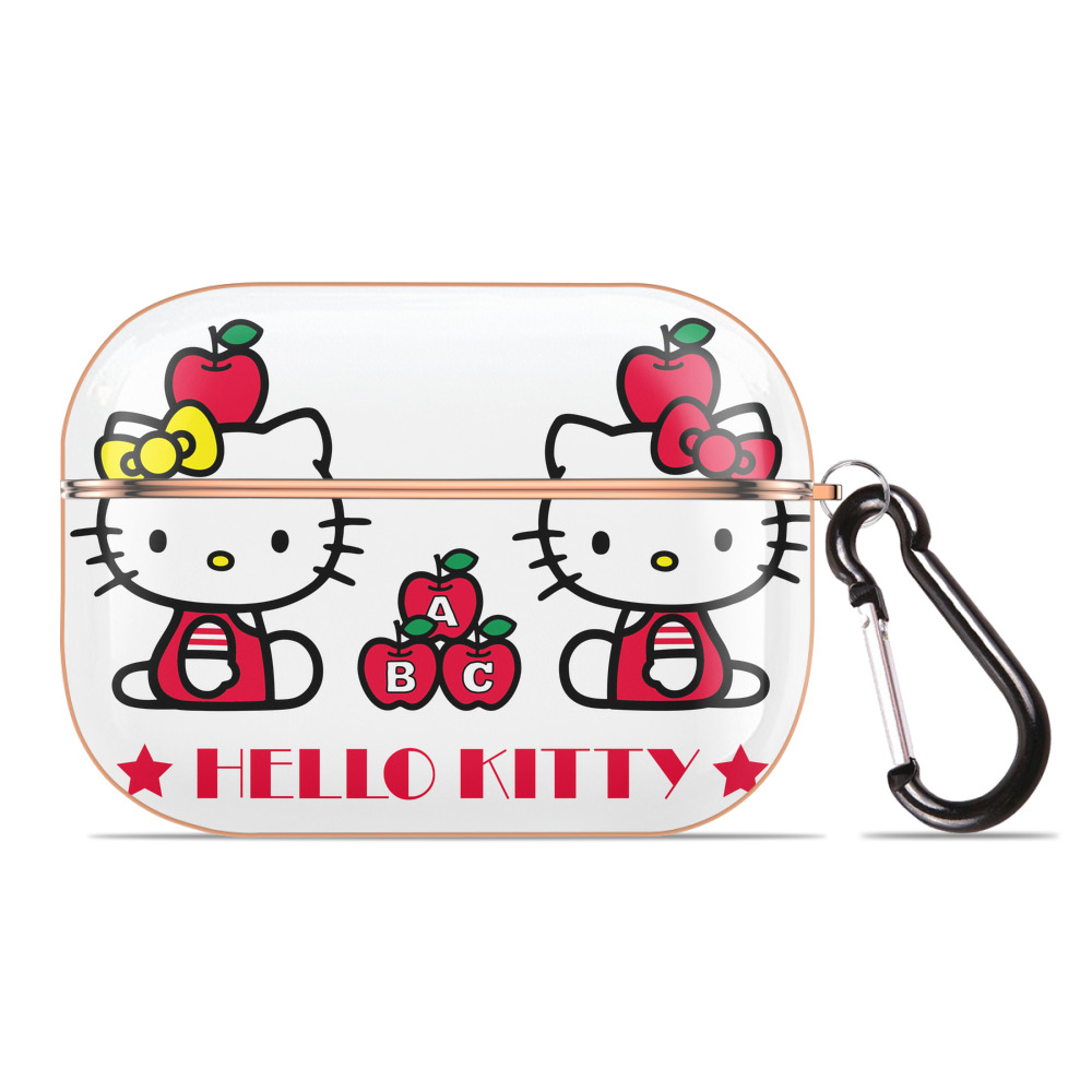 （画像用） Hello Kitty ハローキティ 【AirPods Pro用】ハードシェル保護ケース｜耐衝撃・防指紋・カラビナ付き商品仕様