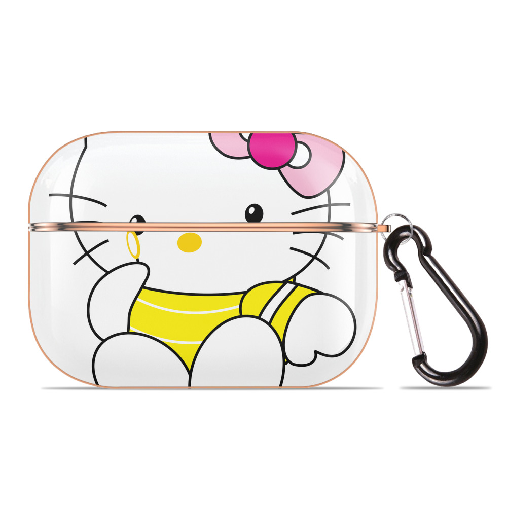 （画像用） Hello Kitty ハローキティ 【AirPods Pro用】ハードシェル保護ケース｜耐衝撃・防指紋・カラビナ付き商品仕様