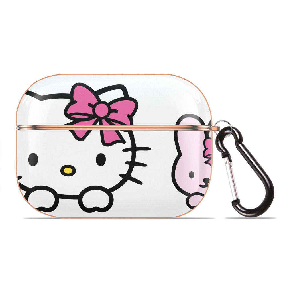 （画像用） Hello Kitty ハローキティ 【AirPods Pro用】ハードシェル保護ケース｜耐衝撃・防指紋・カラビナ付き商品仕様