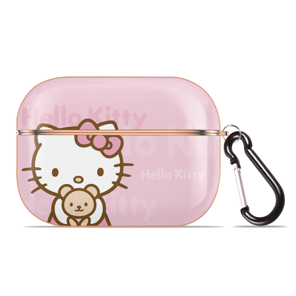 （画像用） Hello Kitty ハローキティ 【AirPods Pro用】ハードシェル保護ケース｜耐衝撃・防指紋・カラビナ付き商品仕様