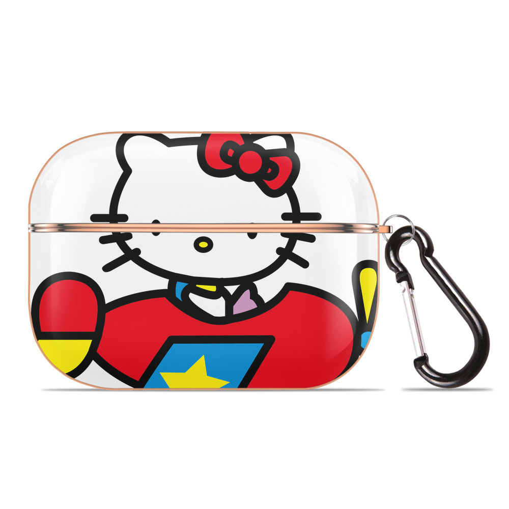 （画像用） Hello Kitty ハローキティ 【AirPods Pro用】ハードシェル保護ケース｜耐衝撃・防指紋・カラビナ付き商品仕様
