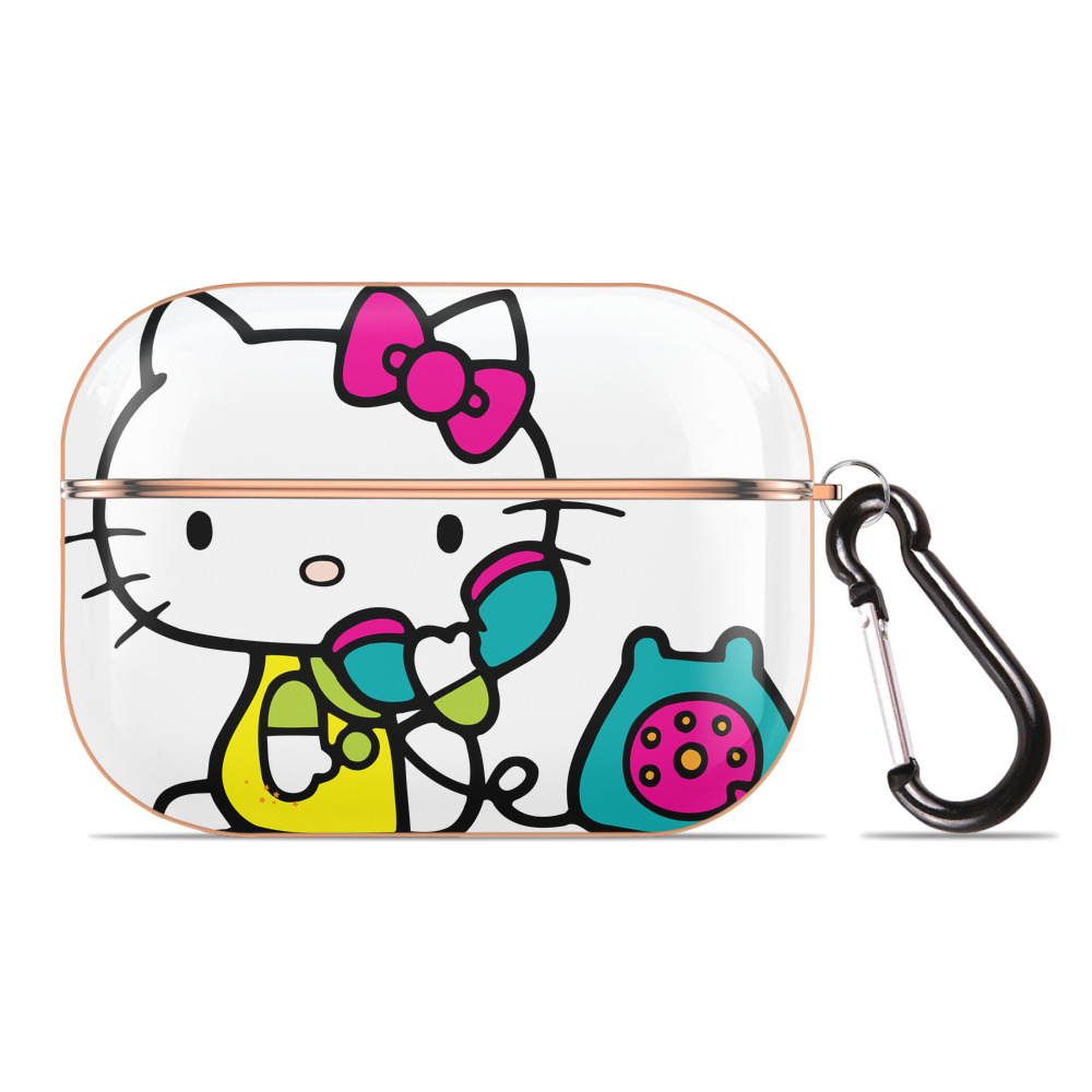 （画像用） Hello Kitty ハローキティ 【AirPods Pro用】ハードシェル保護ケース｜耐衝撃・防指紋・カラビナ付き商品仕様