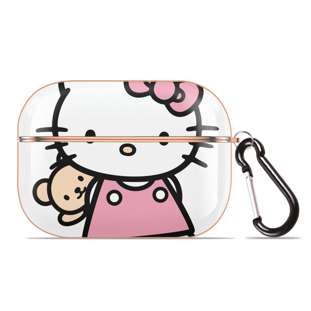 （画像用） Hello Kitty ハローキティ 【AirPods Pro用】ハードシェル保護ケース｜耐衝撃・防指紋・カラビナ付き商品仕様