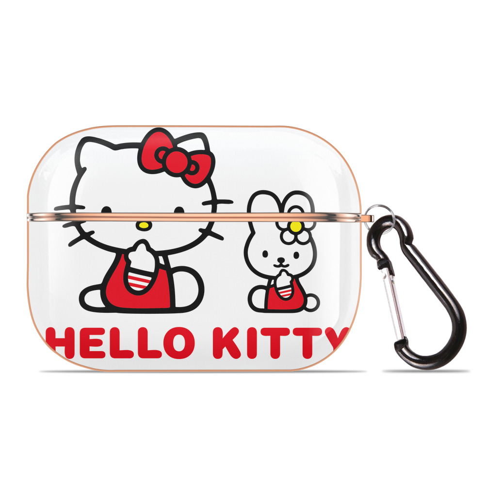 （画像用） Hello Kitty ハローキティ 【AirPods Pro用】ハードシェル保護ケース｜耐衝撃・防指紋・カラビナ付き商品仕様