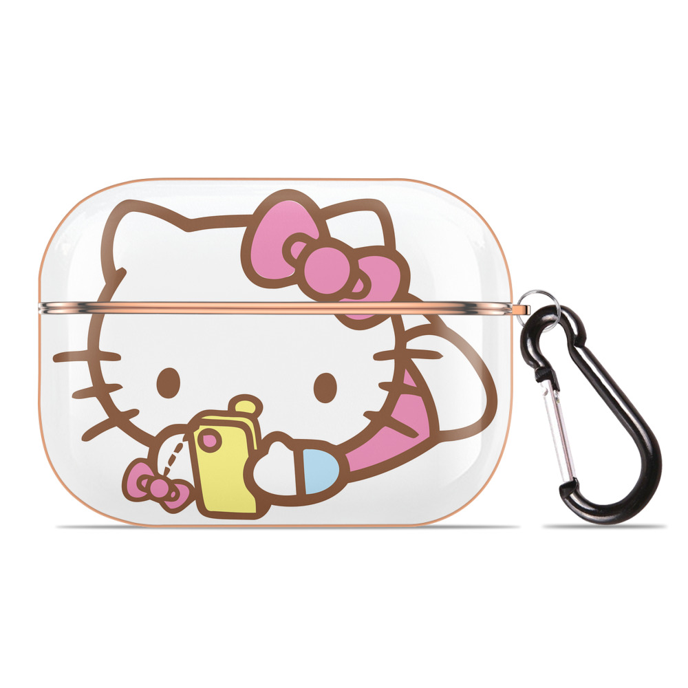 （画像用） Hello Kitty ハローキティ 【AirPods Pro用】ハードシェル保護ケース｜耐衝撃・防指紋・カラビナ付き商品仕様