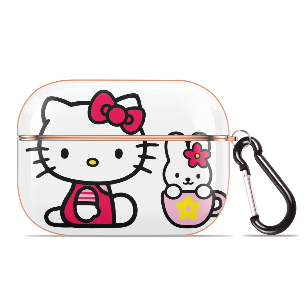 （画像用） Hello Kitty ハローキティ 【AirPods Pro用】ハードシェル保護ケース｜耐衝撃・防指紋・カラビナ付き商品仕様
