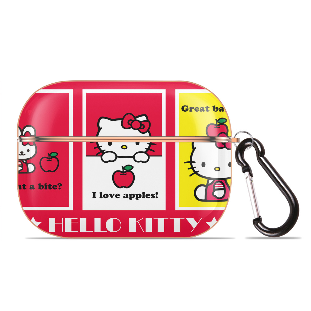 （画像用） Hello Kitty ハローキティ 【AirPods Pro用】ハードシェル保護ケース｜耐衝撃・防指紋・カラビナ付き商品仕様