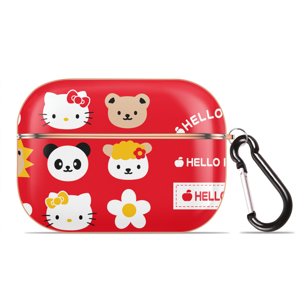 （画像用） Hello Kitty ハローキティ 【AirPods Pro用】ハードシェル保護ケース｜耐衝撃・防指紋・カラビナ付き商品仕様