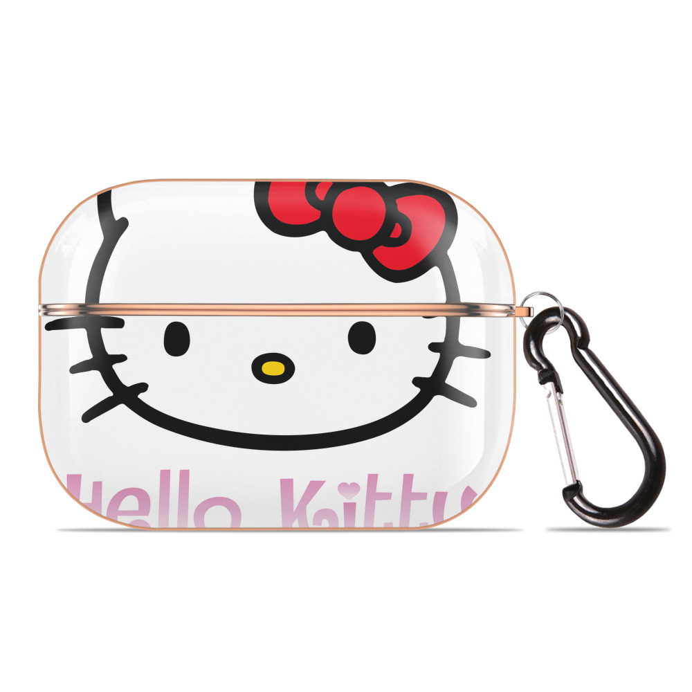 （画像用） Hello Kitty ハローキティ 【AirPods Pro用】ハードシェル保護ケース｜耐衝撃・防指紋・カラビナ付き商品仕様