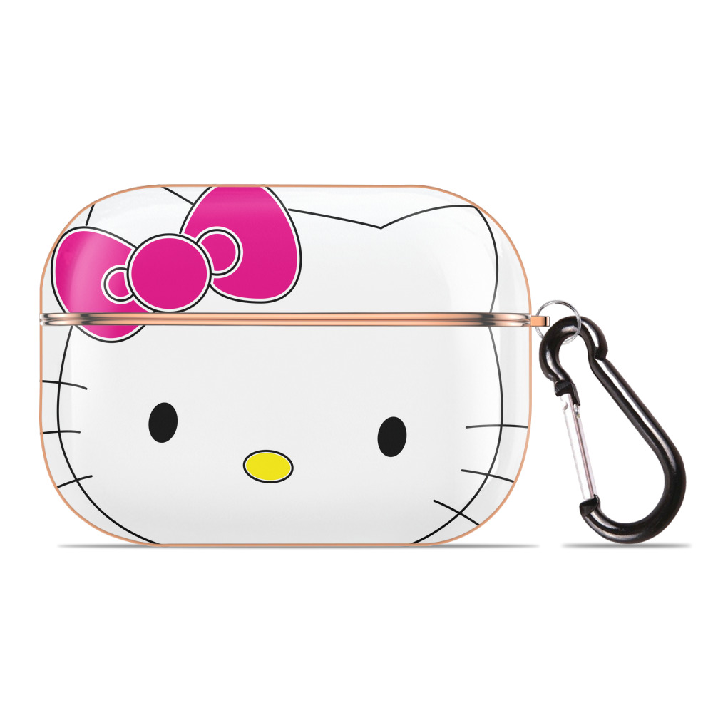 （画像用） Hello Kitty ハローキティ 【AirPods Pro用】ハードシェル保護ケース｜耐衝撃・防指紋・カラビナ付き商品仕様