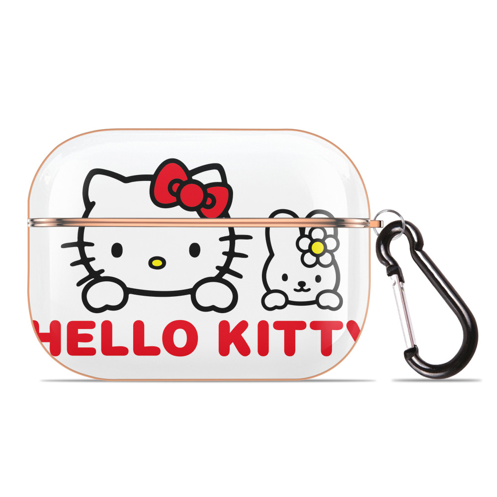 （画像用） Hello Kitty ハローキティ 【AirPods Pro用】ハードシェル保護ケース｜耐衝撃・防指紋・カラビナ付き商品仕様