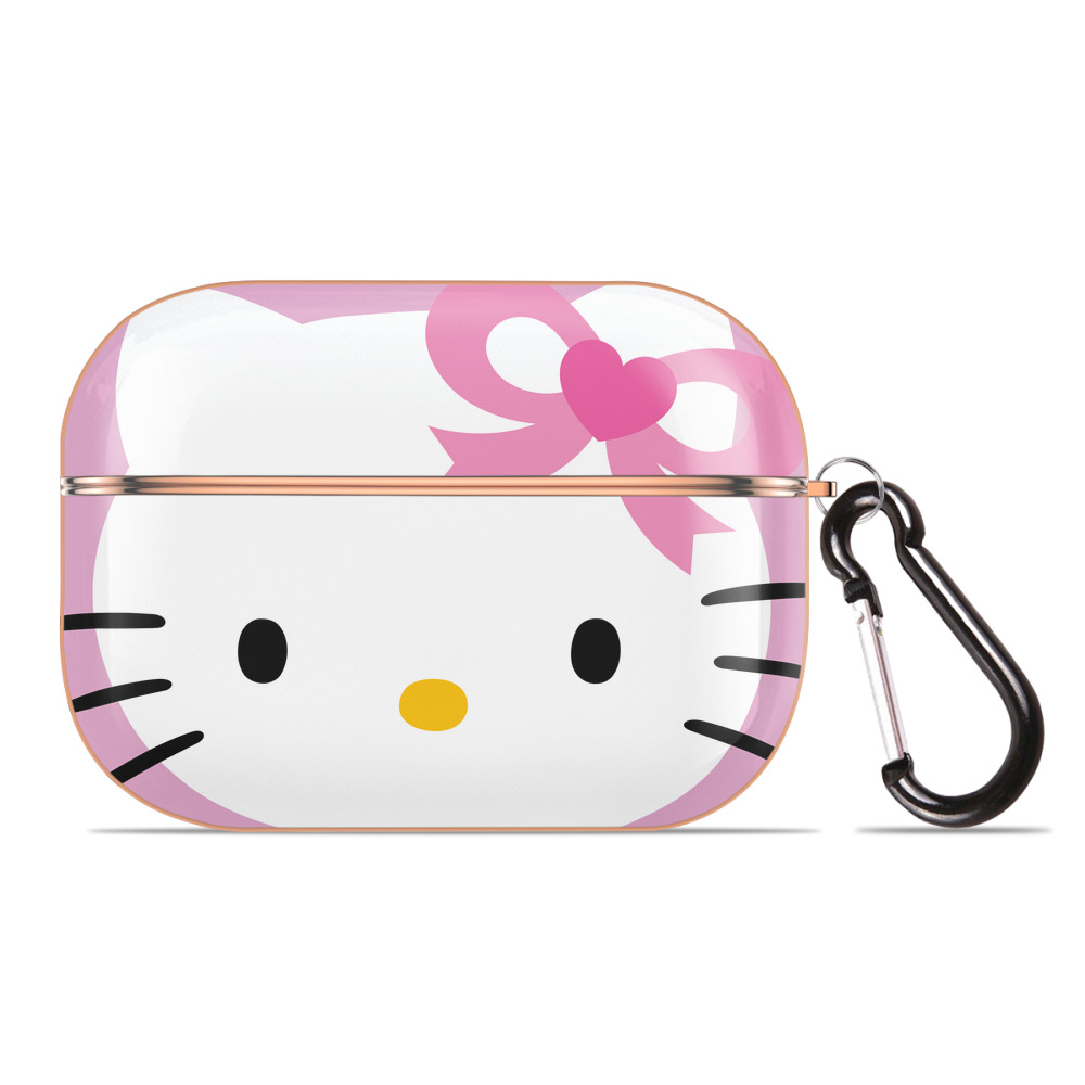 （画像用） Hello Kitty ハローキティ 【AirPods Pro用】ハードシェル保護ケース｜耐衝撃・防指紋・カラビナ付き商品仕様