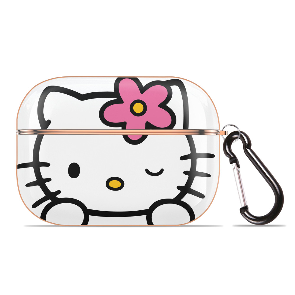 （画像用） Hello Kitty ハローキティ 【AirPods Pro用】ハードシェル保護ケース｜耐衝撃・防指紋・カラビナ付き商品仕様