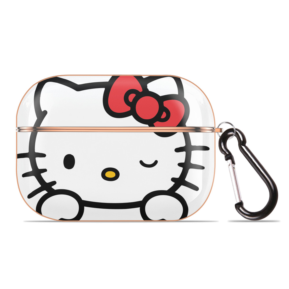 （画像用） Hello Kitty ハローキティ 【AirPods Pro用】ハードシェル保護ケース｜耐衝撃・防指紋・カラビナ付き商品仕様