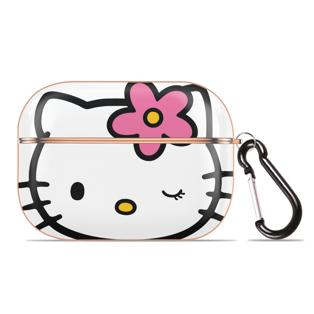 （画像用） Hello Kitty ハローキティ 【AirPods Pro用】ハードシェル保護ケース｜耐衝撃・防指紋・カラビナ付き商品仕様