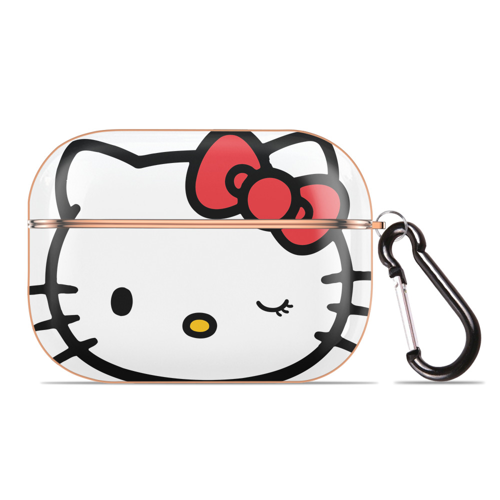 （画像用） Hello Kitty ハローキティ 【AirPods Pro用】ハードシェル保護ケース｜耐衝撃・防指紋・カラビナ付き商品仕様