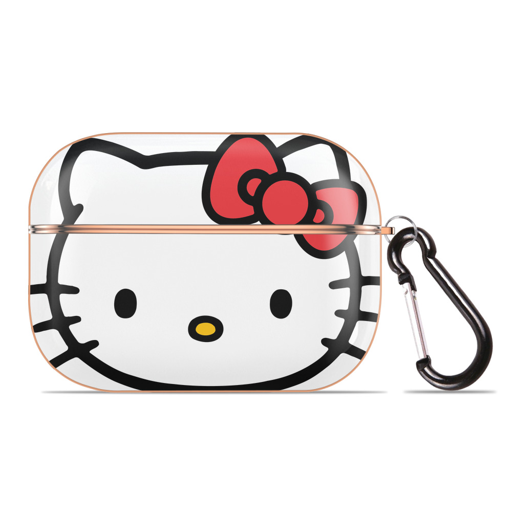 （画像用） Hello Kitty ハローキティ 【AirPods Pro用】ハードシェル保護ケース｜耐衝撃・防指紋・カラビナ付き商品仕様
