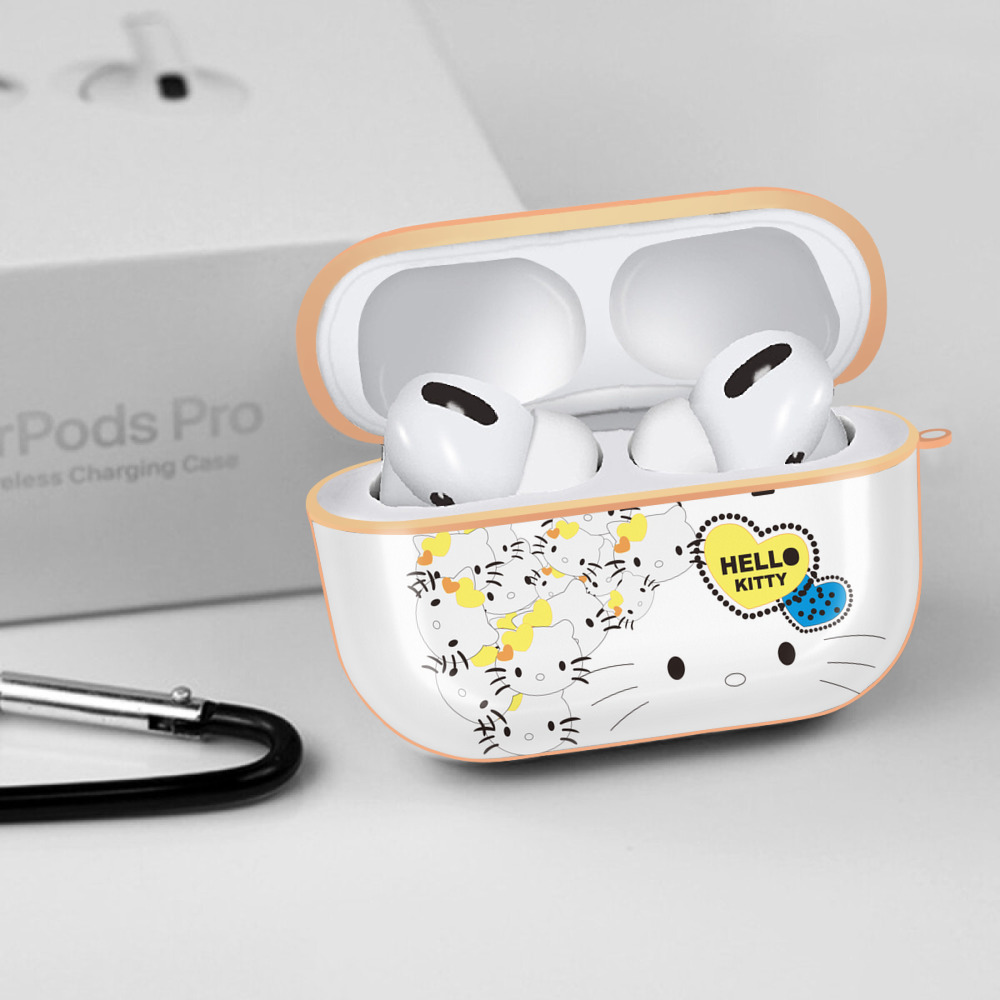Hello Kitty ハローキティ 【AirPods Pro用】ハードシェル保護ケース｜耐衝撃・防指紋・カラビナ付き商品仕様