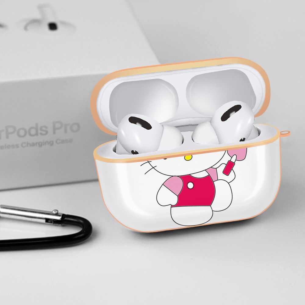Hello Kitty ハローキティ 【AirPods Pro用】ハードシェル保護ケース｜耐衝撃・防指紋・カラビナ付き商品仕様