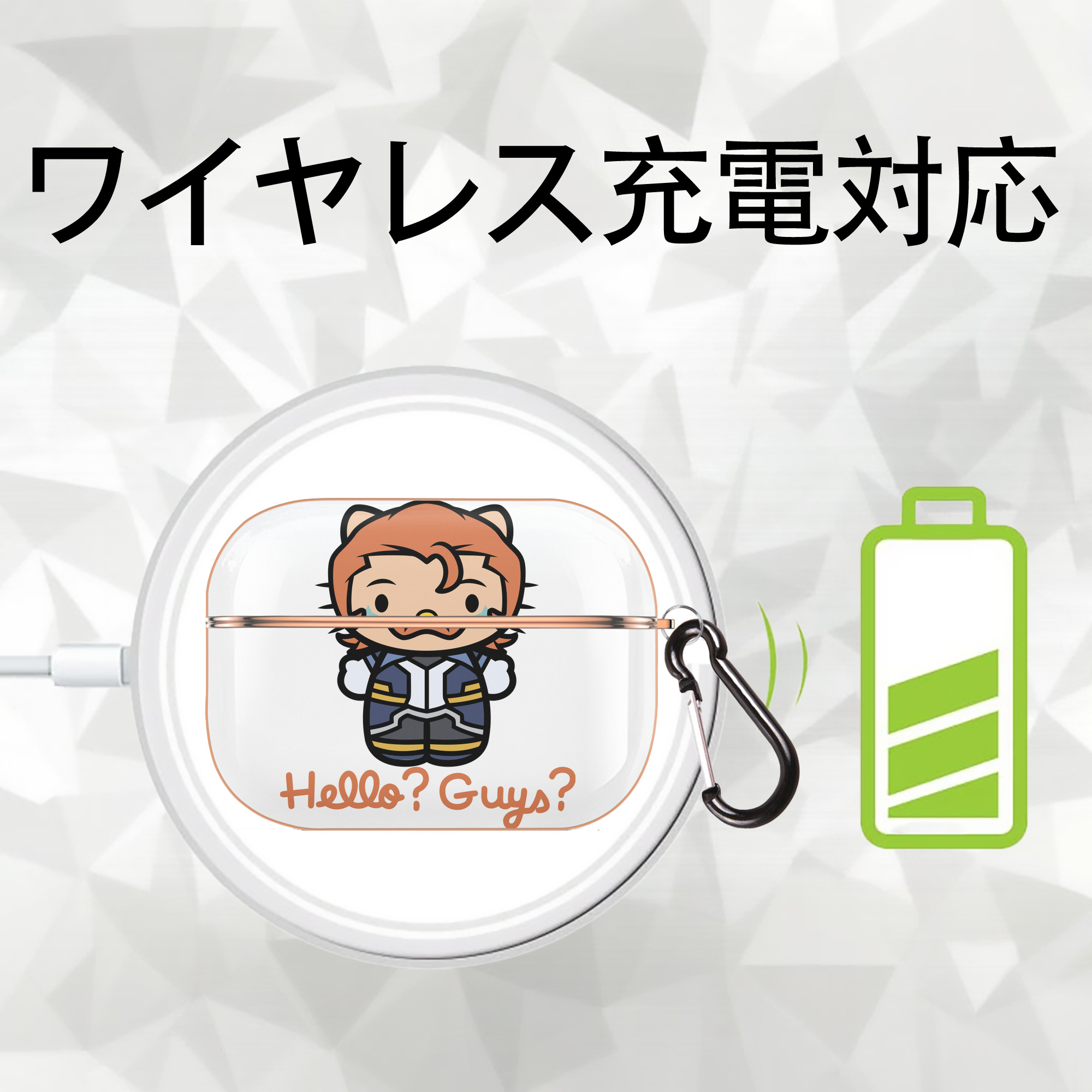 Hello Kitty ハローキティ 【AirPods Pro用】ハードシェル保護ケース｜耐衝撃・防指紋・カラビナ付き商品仕様