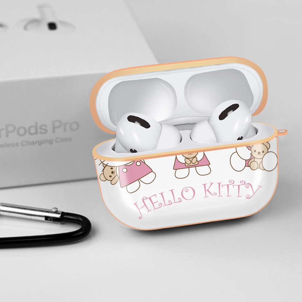 Hello Kitty ハローキティ 【AirPods Pro用】ハードシェル保護ケース｜耐衝撃・防指紋・カラビナ付き商品仕様