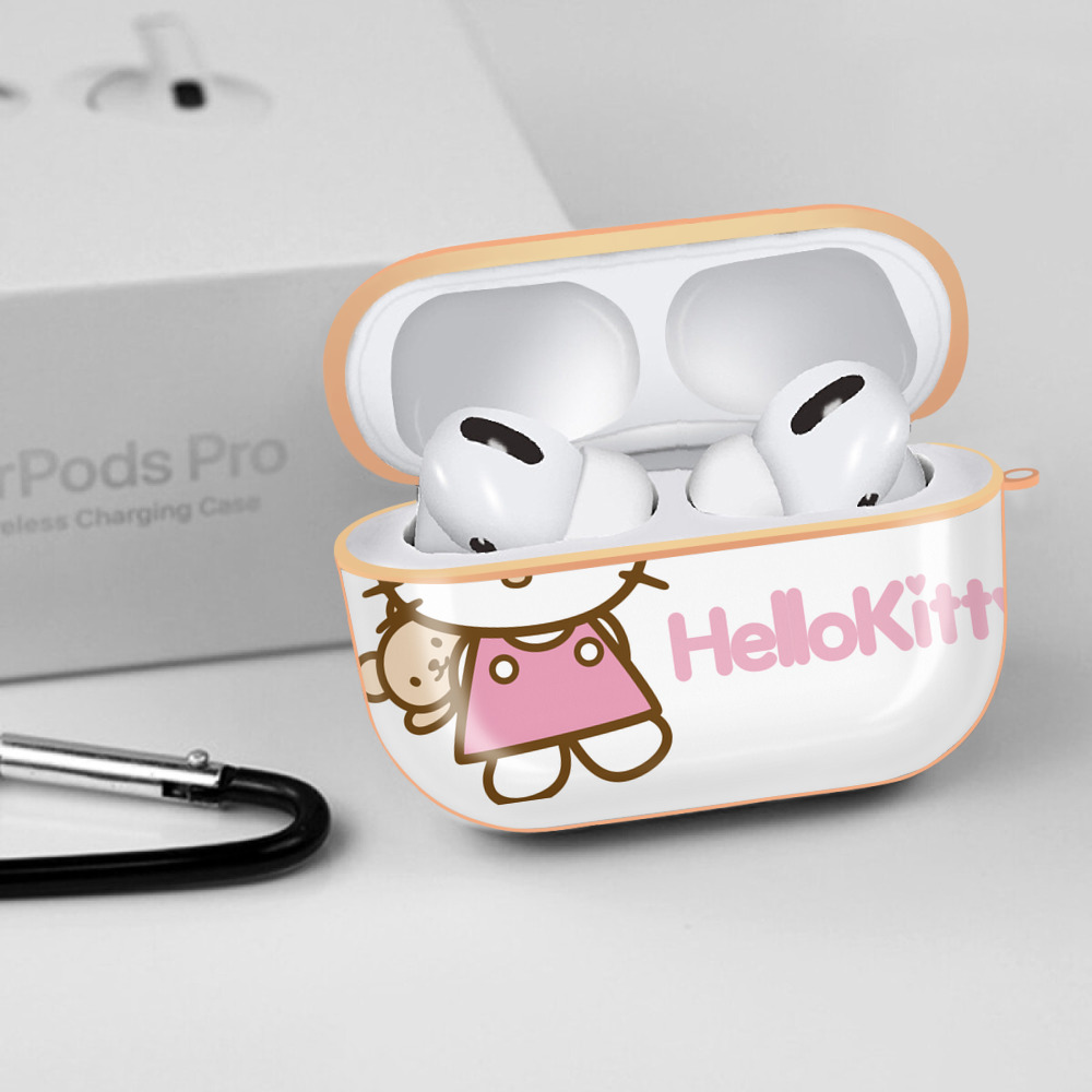 Hello Kitty ハローキティ 【AirPods Pro用】ハードシェル保護ケース｜耐衝撃・防指紋・カラビナ付き商品仕様