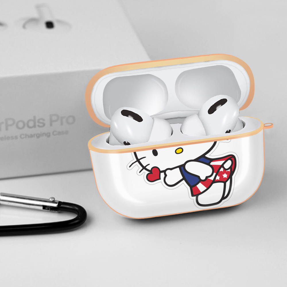 Hello Kitty ハローキティ 【AirPods Pro用】ハードシェル保護ケース｜耐衝撃・防指紋・カラビナ付き商品仕様