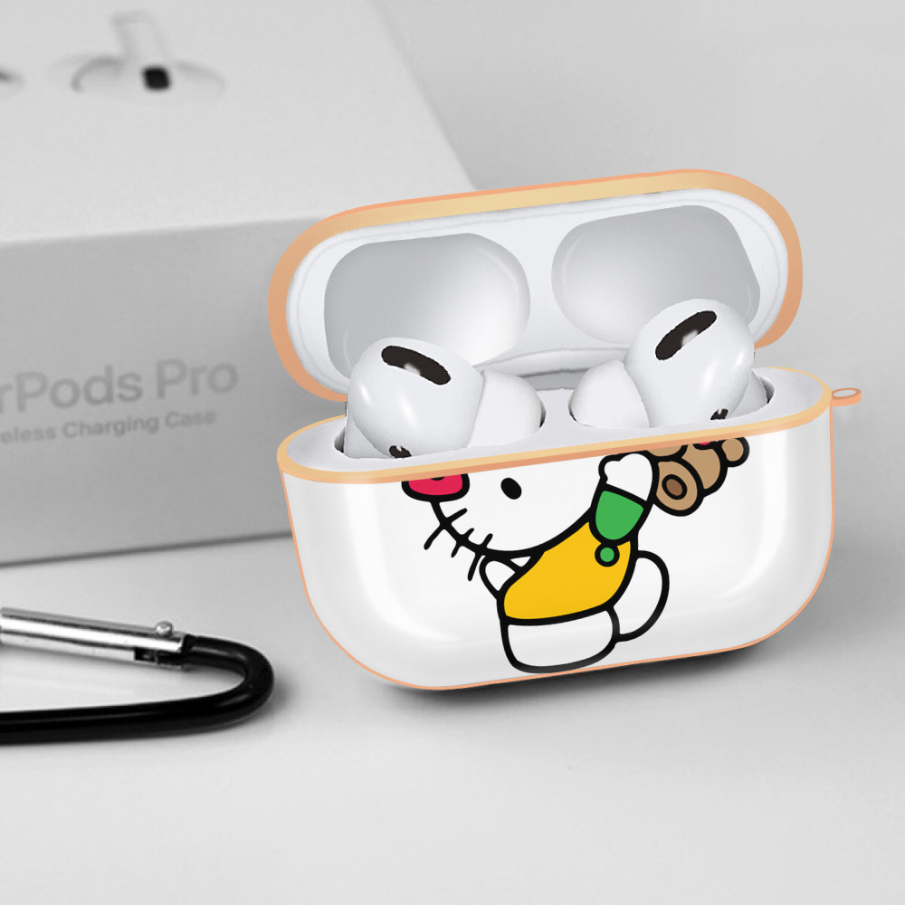 Hello Kitty ハローキティ 【AirPods Pro用】ハードシェル保護ケース｜耐衝撃・防指紋・カラビナ付き商品仕様