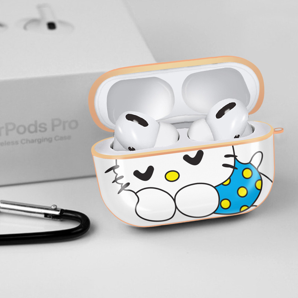 Hello Kitty ハローキティ 【AirPods Pro用】ハードシェル保護ケース｜耐衝撃・防指紋・カラビナ付き商品仕様