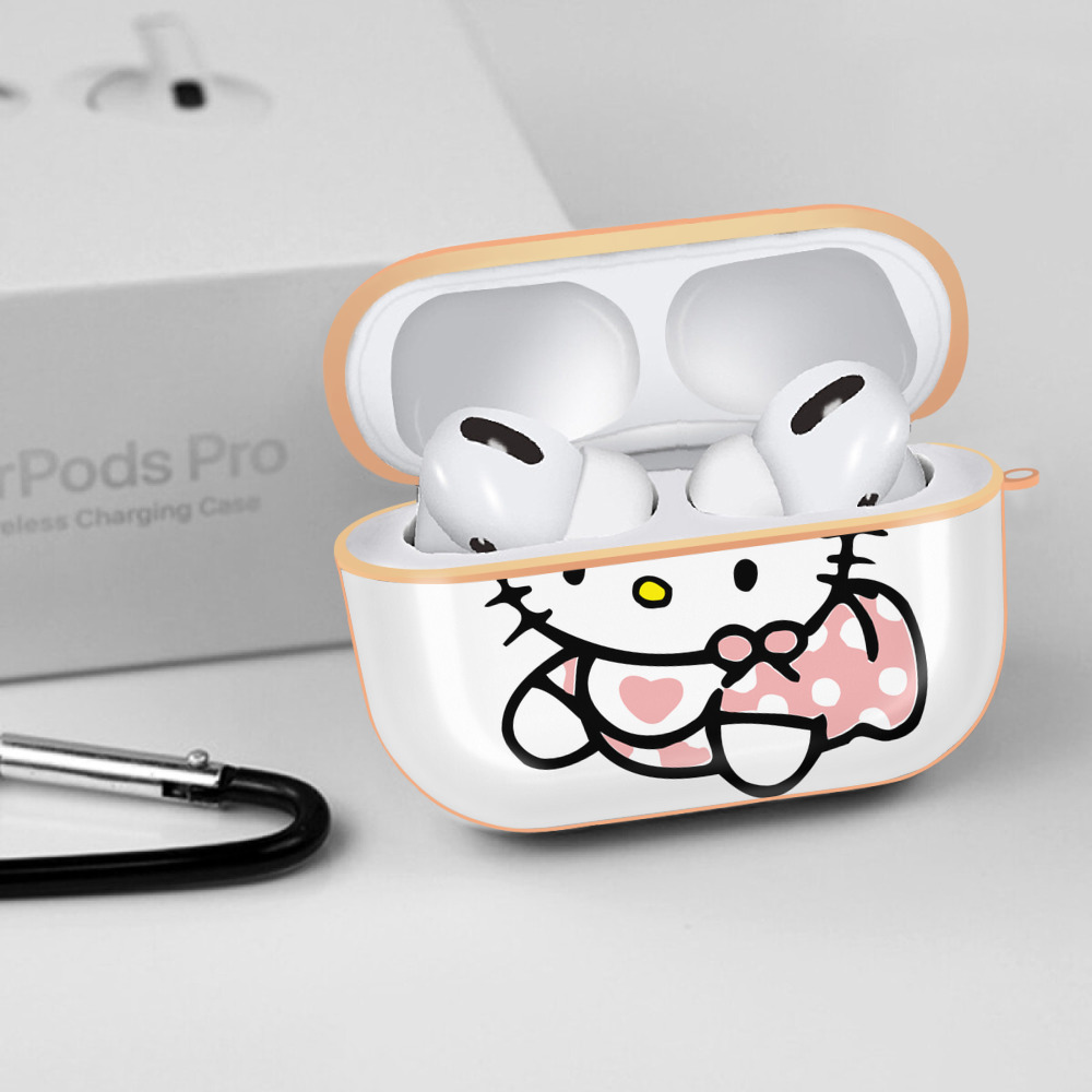 Hello Kitty ハローキティ 【AirPods Pro用】ハードシェル保護ケース｜耐衝撃・防指紋・カラビナ付き商品仕様
