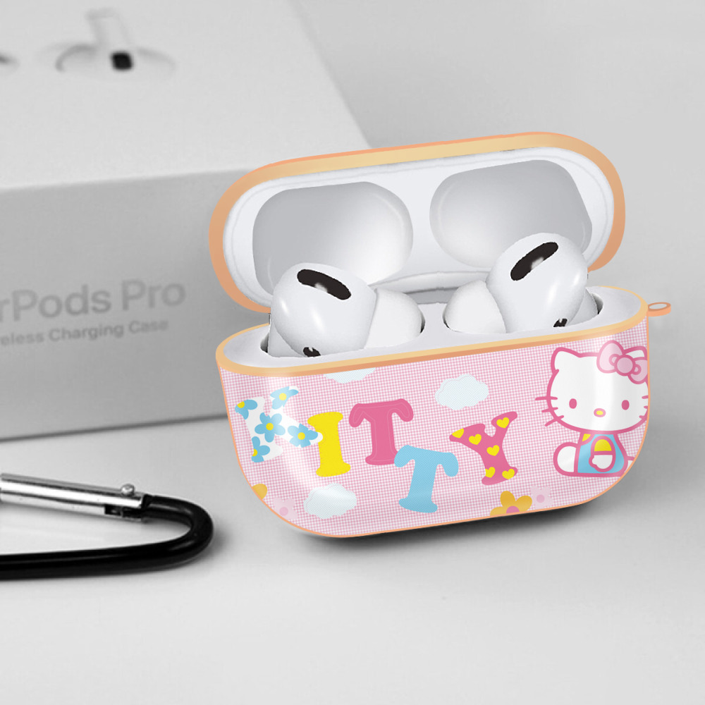 Hello Kitty ハローキティ 【AirPods Pro用】ハードシェル保護ケース｜耐衝撃・防指紋・カラビナ付き商品仕様