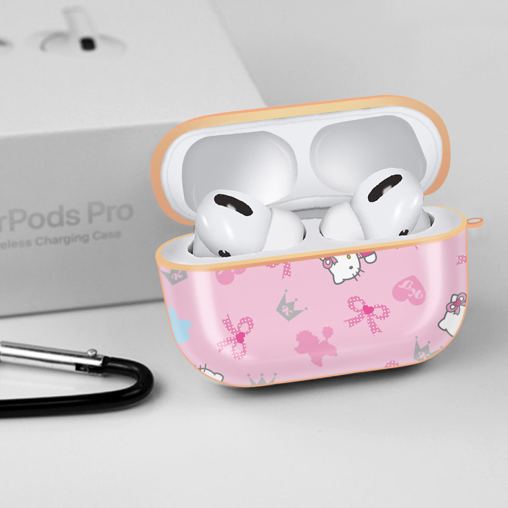 Hello Kitty ハローキティ 【AirPods Pro用】ハードシェル保護ケース｜耐衝撃・防指紋・カラビナ付き商品仕様