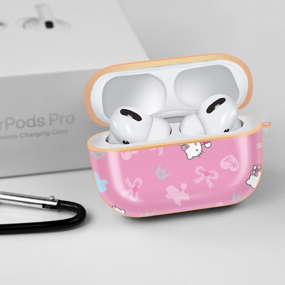 Hello Kitty ハローキティ 【AirPods Pro用】ハードシェル保護ケース｜耐衝撃・防指紋・カラビナ付き商品仕様