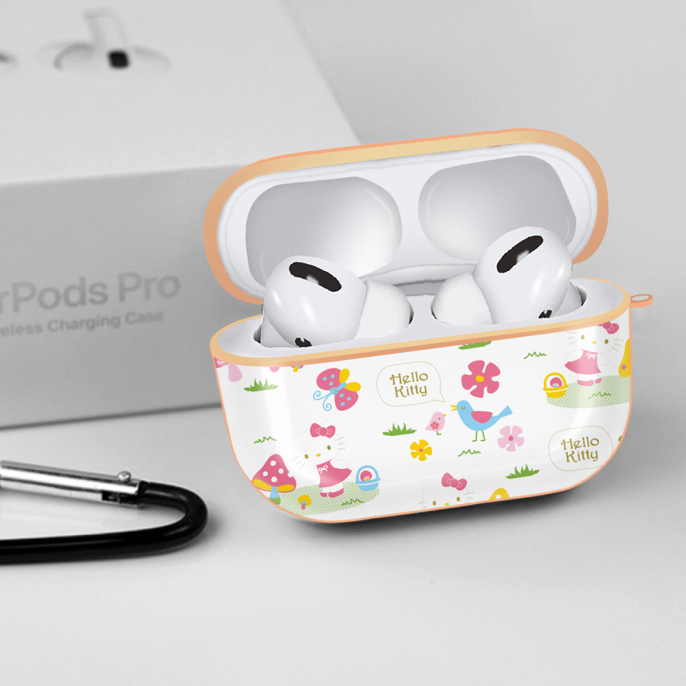 Hello Kitty ハローキティ 【AirPods Pro用】ハードシェル保護ケース｜耐衝撃・防指紋・カラビナ付き商品仕様